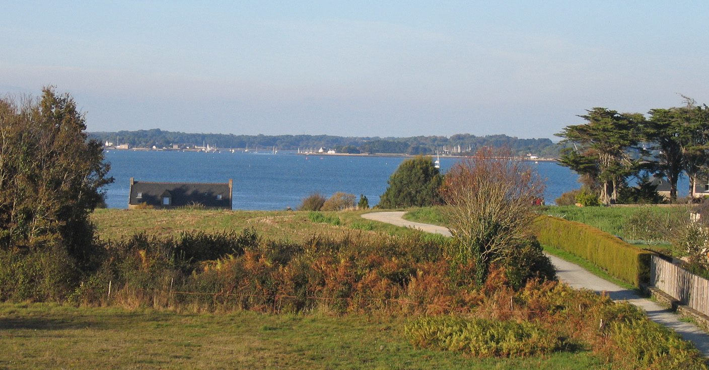 Longère vue mer Locmariaquer Morbihan