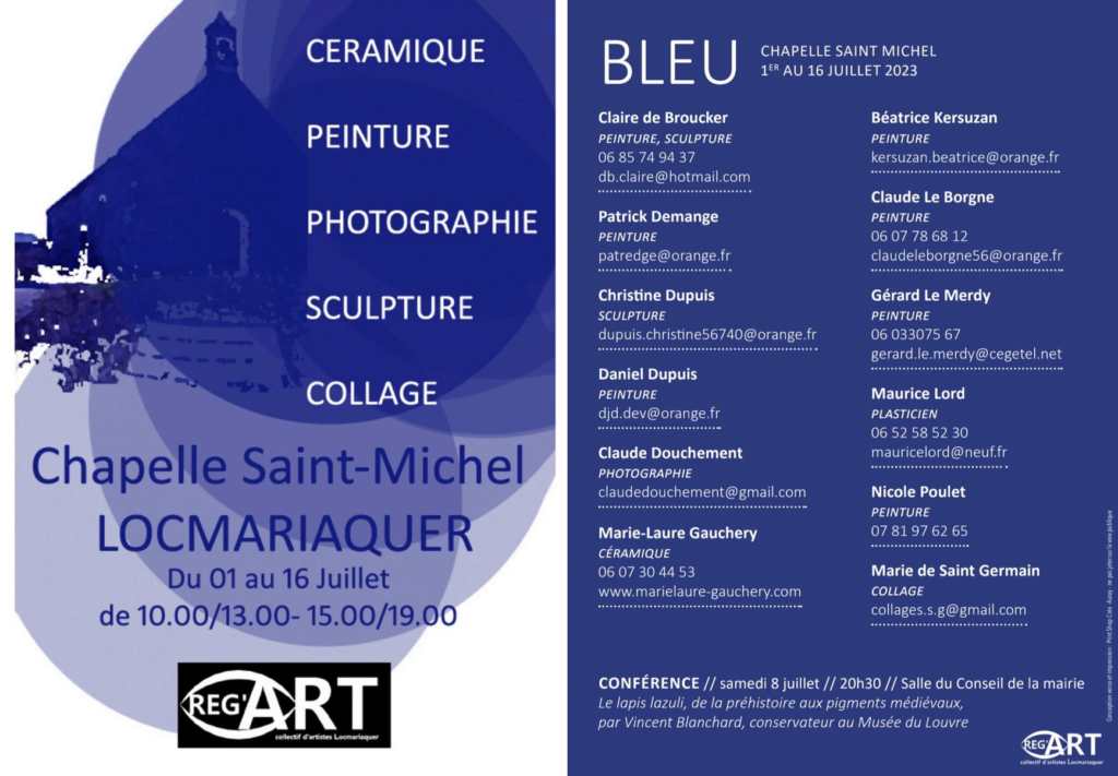 Exposition Reg’art « Bleu » à Locmariaquer