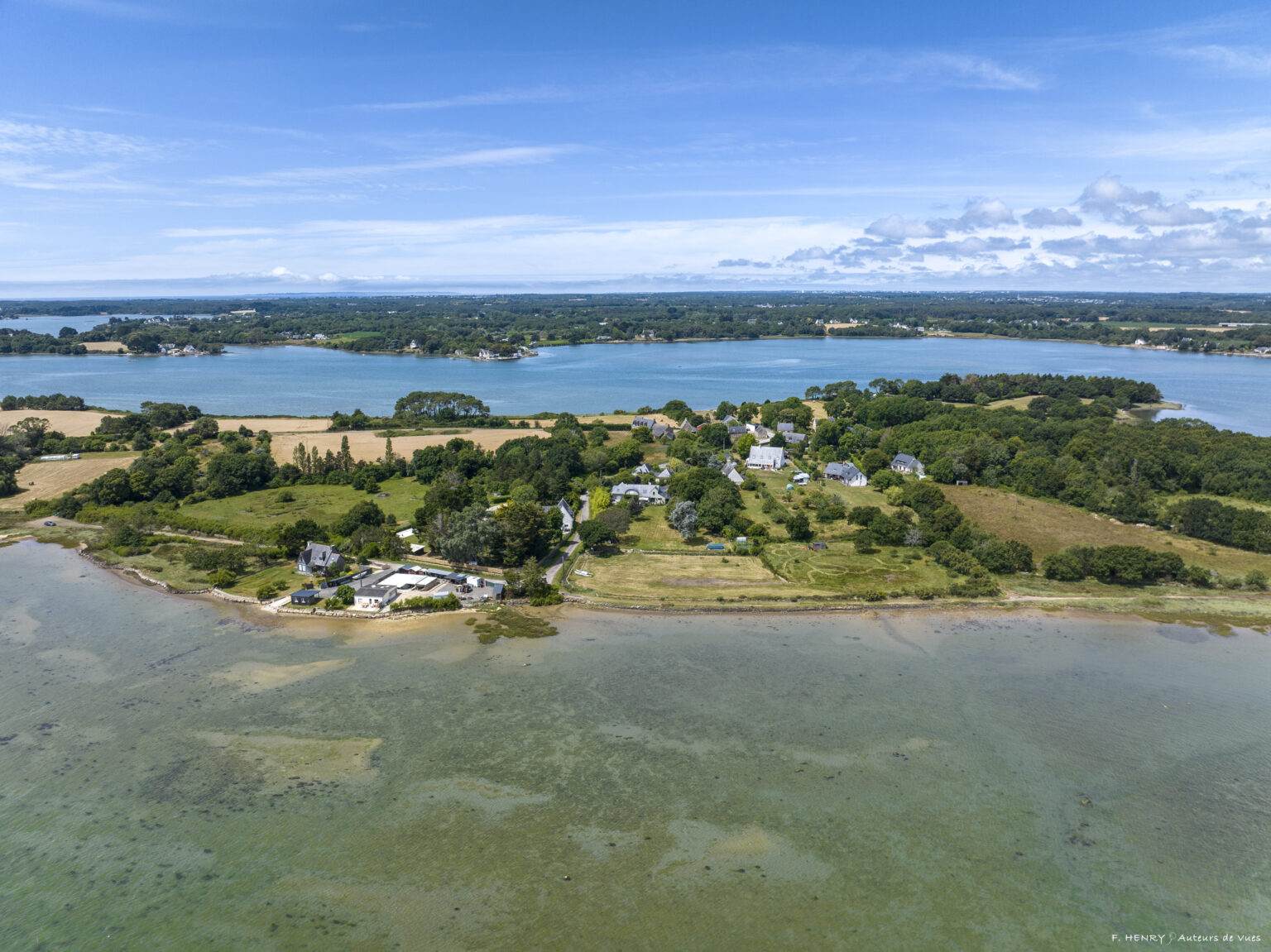 Demeures Marines Maison Contemporaine Vue Rivière d'Étel Élégante Locoal-Mendon Morbihan