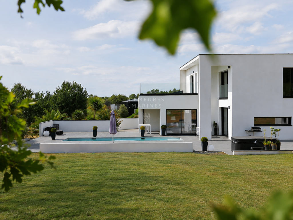 Demeures Marines Maison Architecte Contemporaine Piscine Vannes Meucon Morbihan Bretagne Volumes