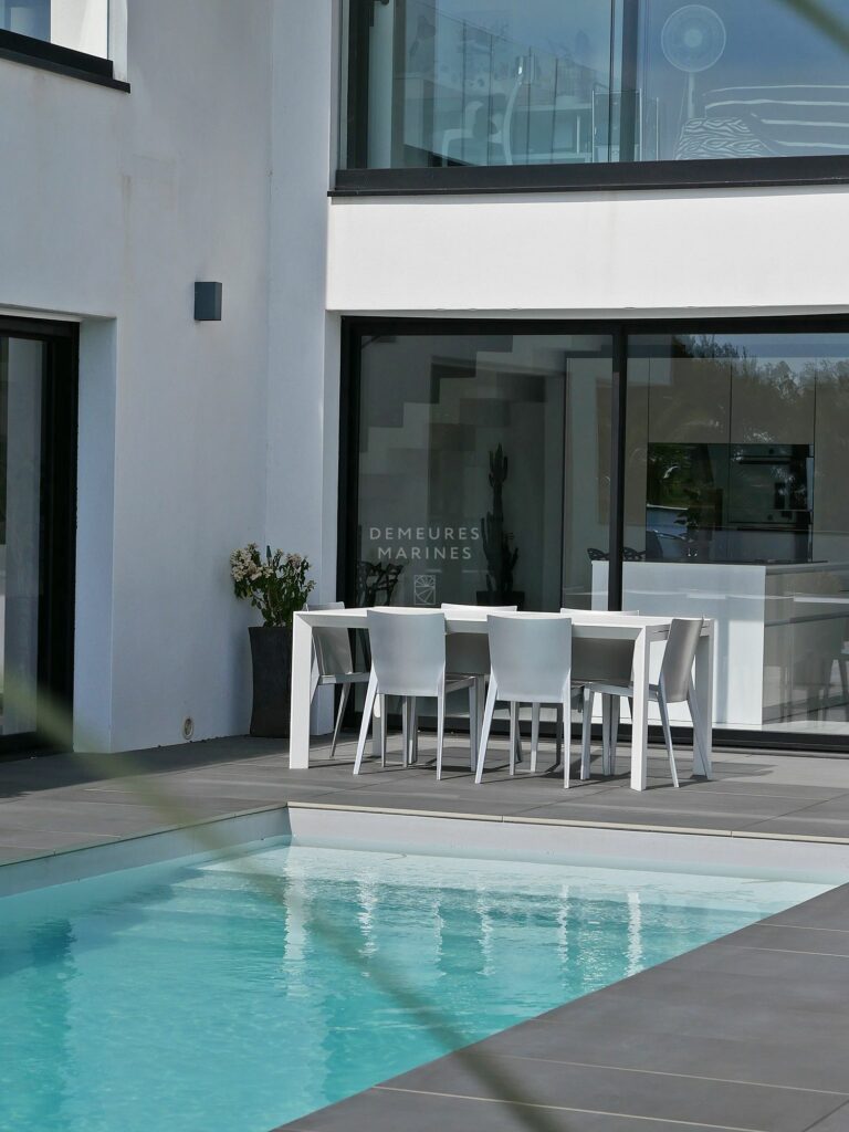 Demeures Marines Maison Architecte Contemporaine Piscine Vannes Meucon Morbihan Bretagne Volumes