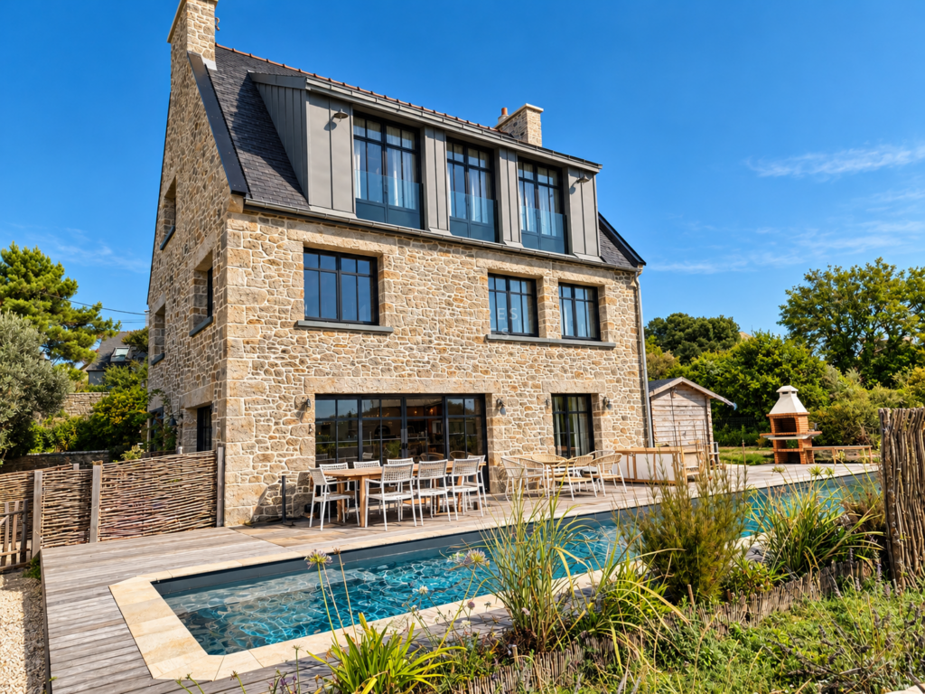 Demeures Marines Demeure Charme Audierne Finistère Bretagne Piscine Vue Mer Années 60 Plage Pierre