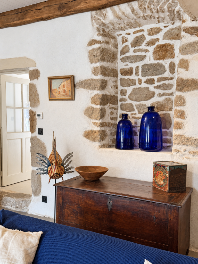 Demeure Charme Rénovation Exception Kervalet Batz-Sur-Mer Bretagne Loire-Atlantique Pierre Contemporaine Demeures Marines Village Poutre Décoration